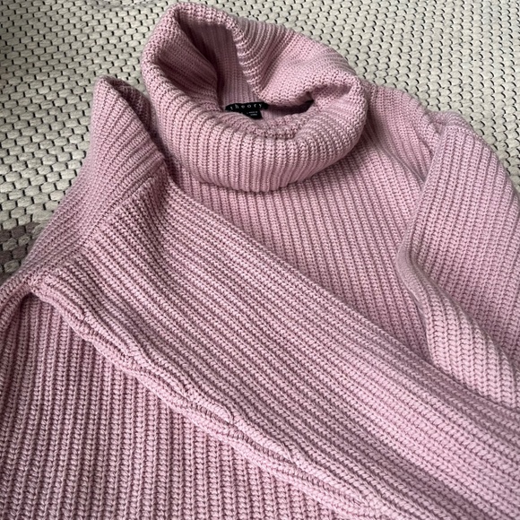 Theory Ribbed 100% Wool Cowl Neck Sweater – Size Small - Picture 5 of 5